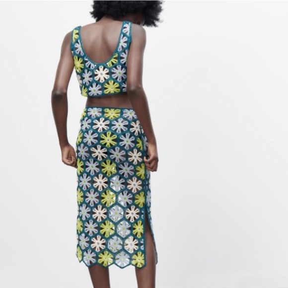 Zara Crochet Knit Top(M) and Skirt(S) - Picture 3 of 13